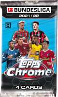 Bundesliga Football (Soccer) - 2021/22 Topps Chrome Lite Soccer Trading Cards Hobby Pack (4 Cards)